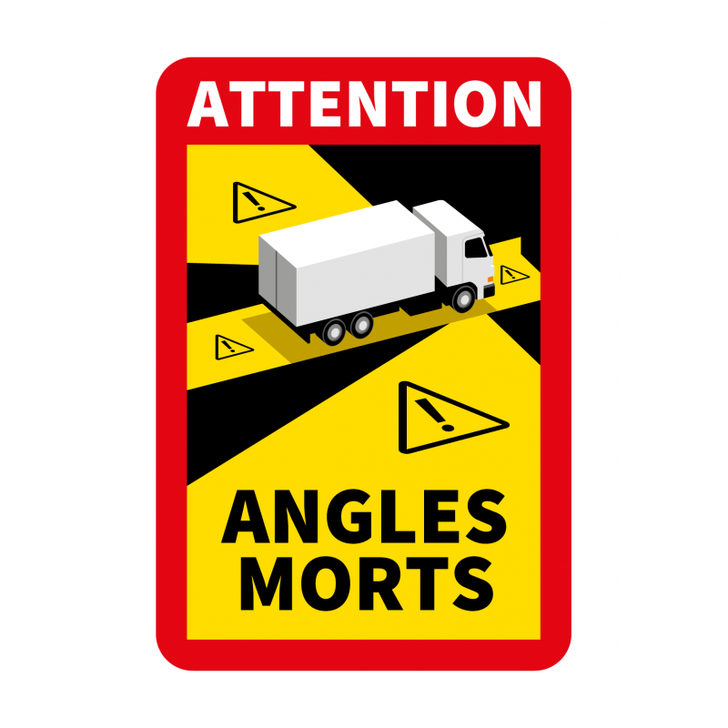 Stickers Angles Morts pour camion et bus - Réflex Étiquettes